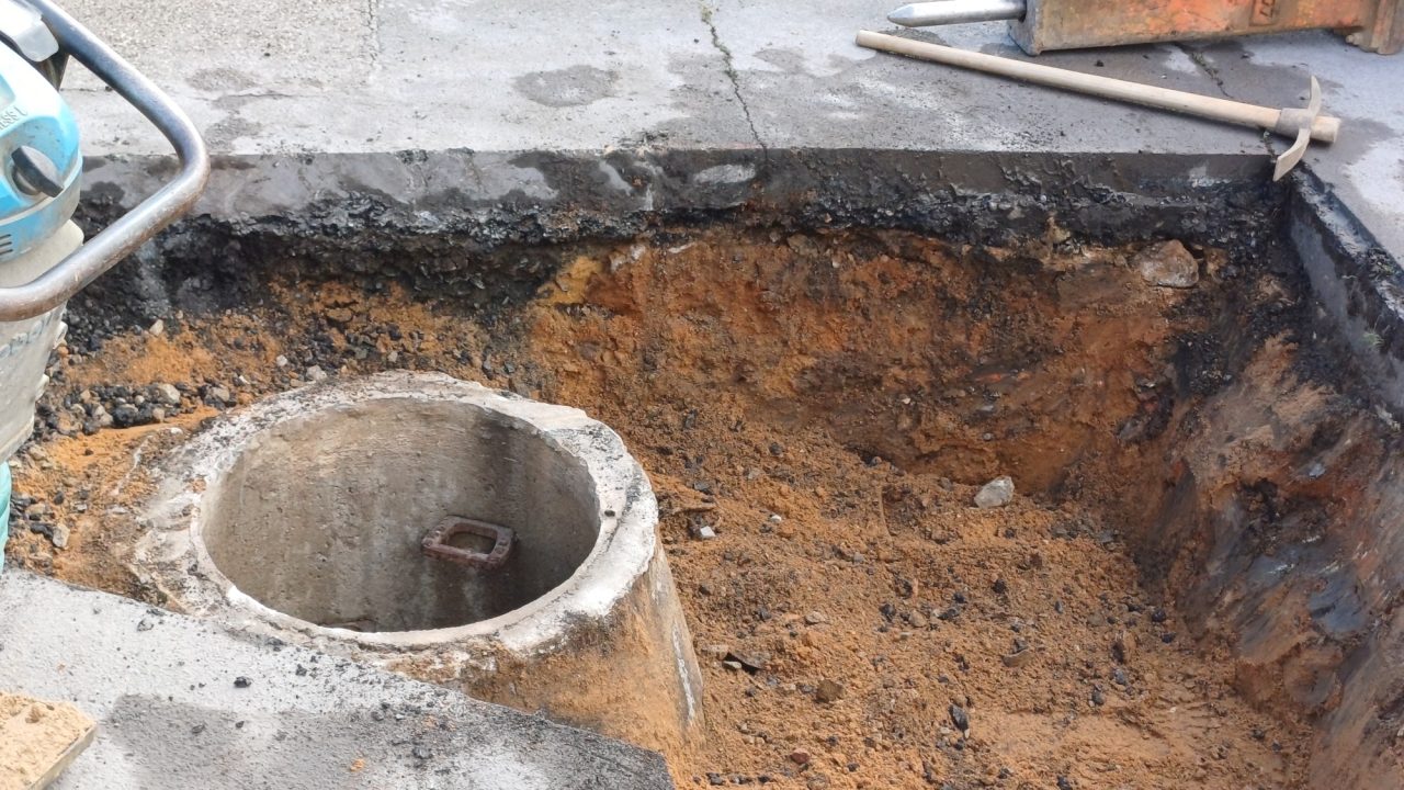 Blick in das freigelegte Dämonenloch